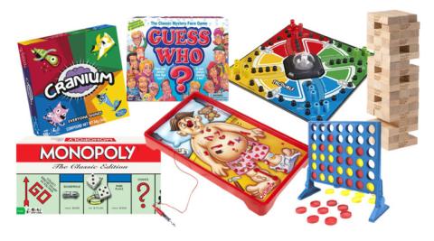 Several children's board games.