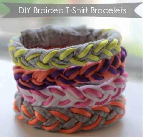 Braided T-shirt Bracelet