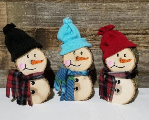 Wooden Snowmen