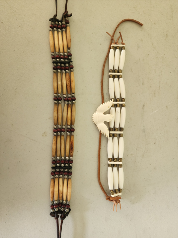 Example of the bone jewelry participants will be creating in the program.