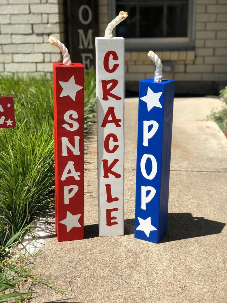 red, white & blue firecrackers