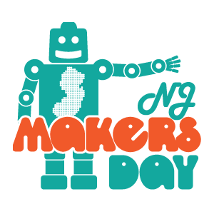 New Jersey Makers Day square logo in teal and orange